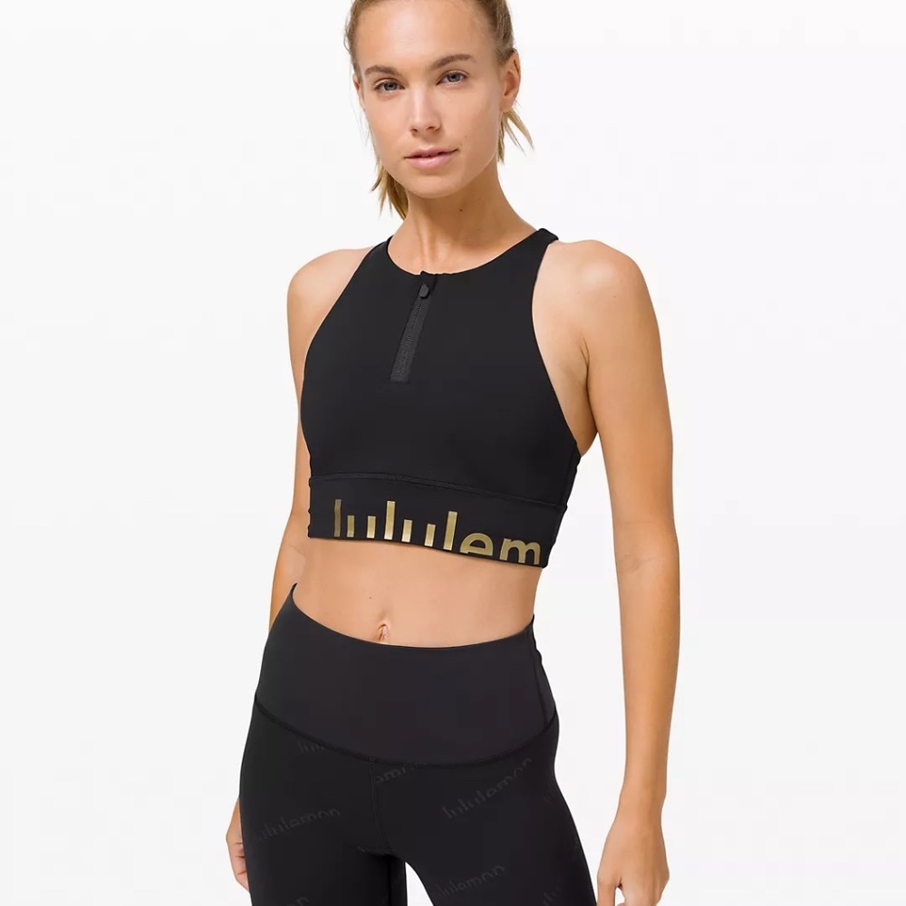 Energy High-Neck Longline Zip-Front Bra